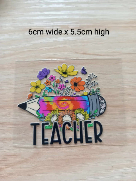 Adhesive UV DTF Teacher - CLICK ON PIC TO VIEW ALL AVAILABLE