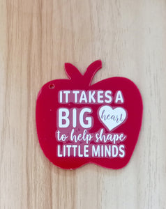 HALF PRICE !!! 7cm printed apple acrylic