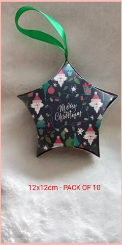 Santa Black Background Star Gift Boxes