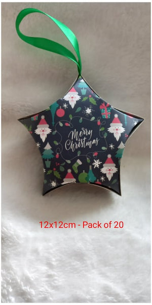 Santa Black Background Star Gift Boxes