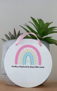 12cm printed plaque - it takes a big heart to shape little minds (see info below)