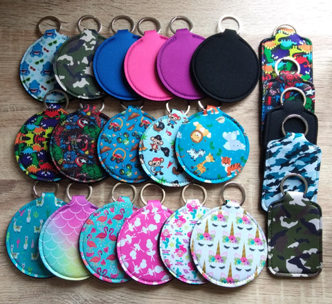 Neoprene Bag Tags (round approx 7/8cm) (rectangle 9x6cm)