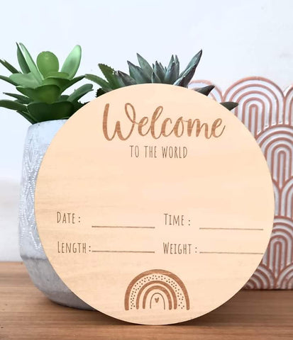 14cm Plywood Welcome sign