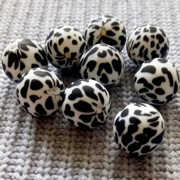 19mm PATTERNED Round (price per bead)