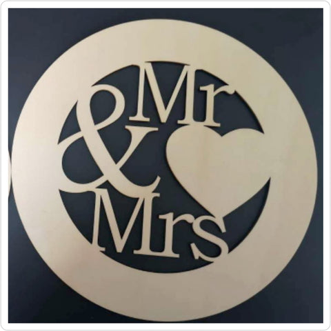 MR & MRS PLAQUE - PLYWOOD