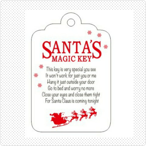 Acrylic Santa key tags size 6x9cm