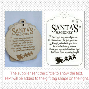 Plywood Santa key tag 6x9cm